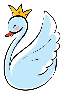 Prenses Kuğu, illüstrasyon, beyaz arkaplanda vektör.