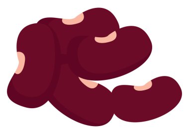 Kırmızı fasulye, illüstrasyon, beyaz arkaplanda vektör.