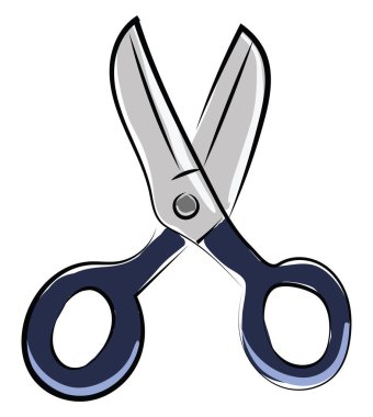 Makas, illüstrasyon, beyaz arka plan üzerinde vektör.