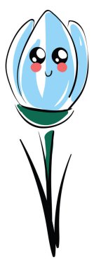 Kar damlası çiçeği, illüstrasyon, beyaz arkaplanda vektör.