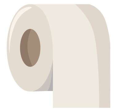 Tuvalet kağıdı, illüstrasyon, beyaz arkaplan üzerindeki vektör.