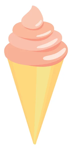 Orange ice cream, illustration, vector on white background. — Stock Vector