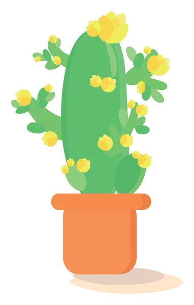 Cactus flower, illustration, vector on white background. — ストックベクタ