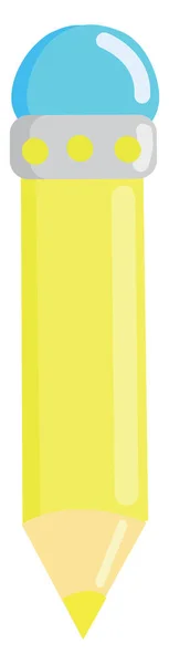 Gelber Bleistift, Illustration, Vektor auf weißem Hintergrund. — Stockvektor