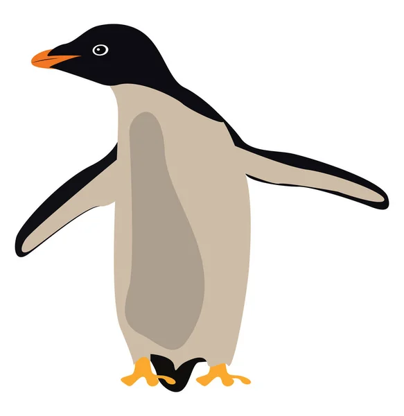 Pinguïn, illustratie, vector op witte achtergrond. — Stockvector