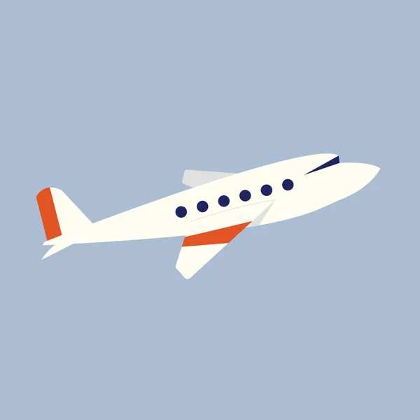 Plane flying, illustration, vector on white background. — Stock Vector