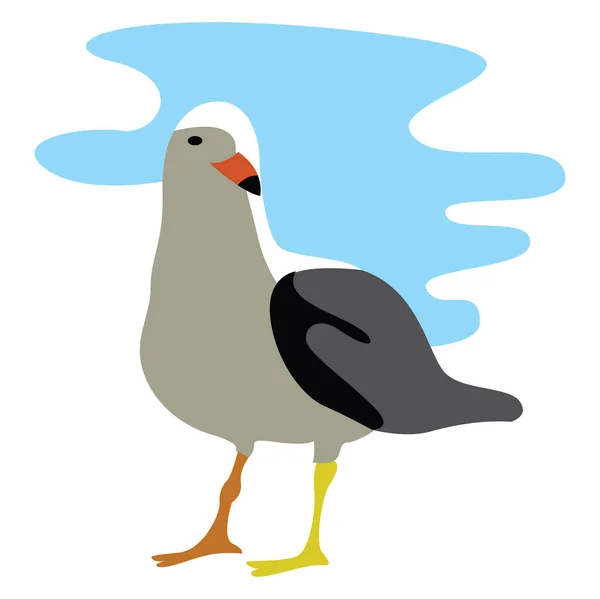 海鸥，插图，白色背景的矢量. — 图库矢量图片