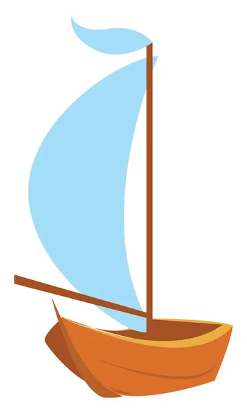 Malá loď, ilustrace, vektor na bílém pozadí. — Stockový vektor