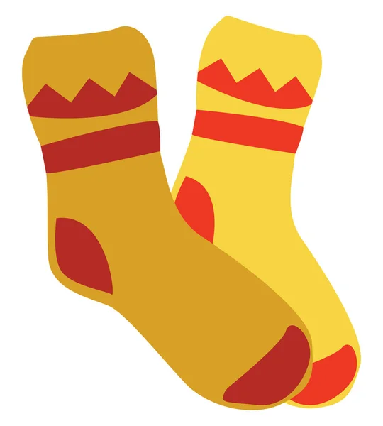 Chaussettes, illustration, vecteur sur fond blanc . — Image vectorielle