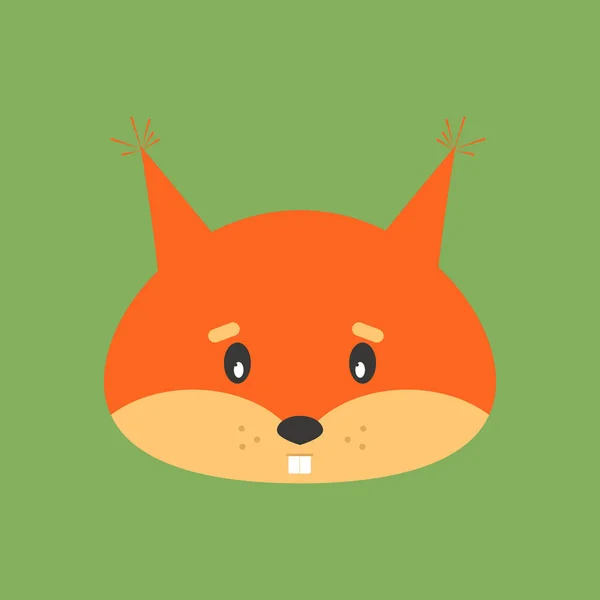 오렌지 다람쥐, 삽화, 흰 배경 위의 벡터. — 스톡 벡터