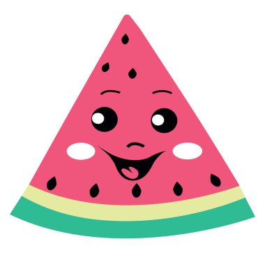 Karpuz, illüstrasyon, beyaz arka plan vektör.