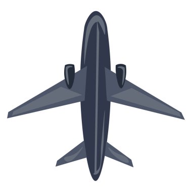 Beyaz arka planda uçak, illüstrasyon, vektör.