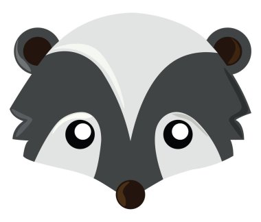 Porsuk hayvan, illüstrasyon, beyaz arka planda vektör.