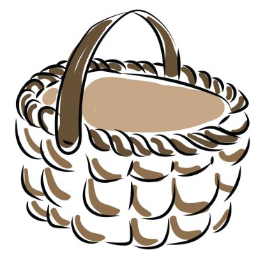 Sepet, illüstrasyon, beyaz arkaplan vektörü.