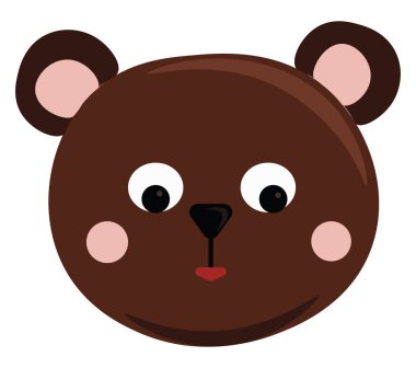 ayılar baş, illüstrasyon, beyaz arka plan üzerinde vektör.