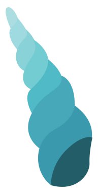 Mavi kabuk, illüstrasyon, beyaz arkaplanda vektör.