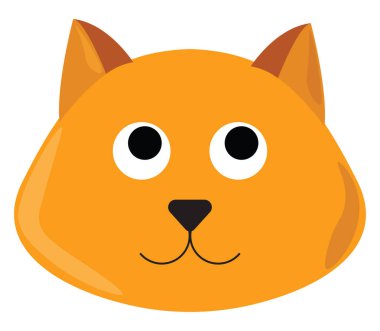 Turuncu kedi, illüstrasyon, beyaz arkaplanda vektör.