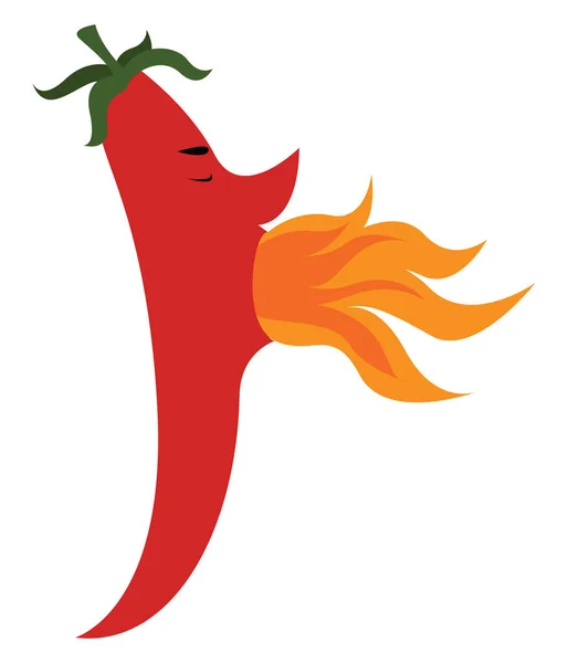 Zeer hete peper, illustratie, vector op witte achtergrond. — Stockvector