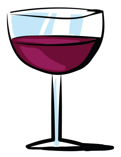 Glas Wein, Illustration, Vektor auf weißem Hintergrund. — Stockvektor