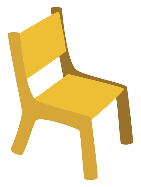 노란 의자, 그림, 흰색 배경 위의 벡터. — 스톡 벡터