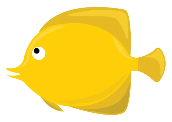 黄色い魚、イラスト、白い背景のベクトル. — ストックベクタ