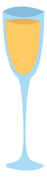 Glas Champagner, Illustration, Vektor auf weißem Hintergrund. — Stockvektor