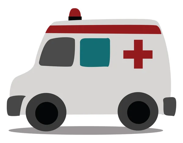 Krankenwagen, Illustration, Vektor auf weißem Hintergrund. — Stockvektor