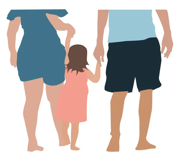 Famille, illustration, vecteur sur fond blanc . — Image vectorielle