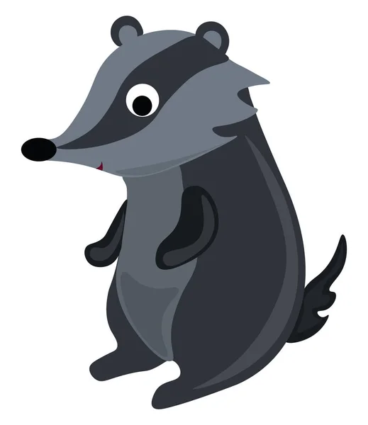 獾，插图，白色背景上的矢量. — 图库矢量图片