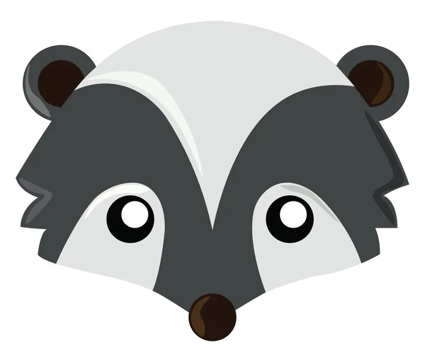 Badger animal, illustration, vector on white background. — Stock Vector