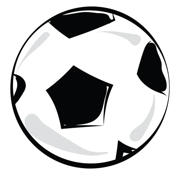 Pelota de fútbol, ilustración, vector sobre fondo blanco. — Vector de stock