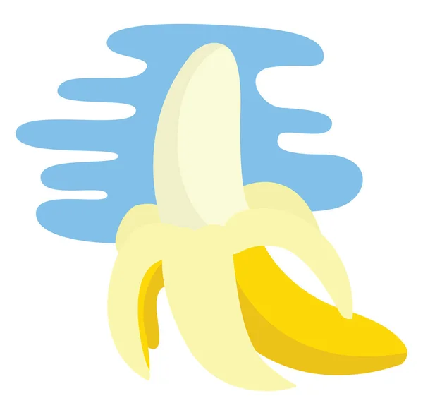 Fresh banana, illustration, vector on white background. — Stock Vector