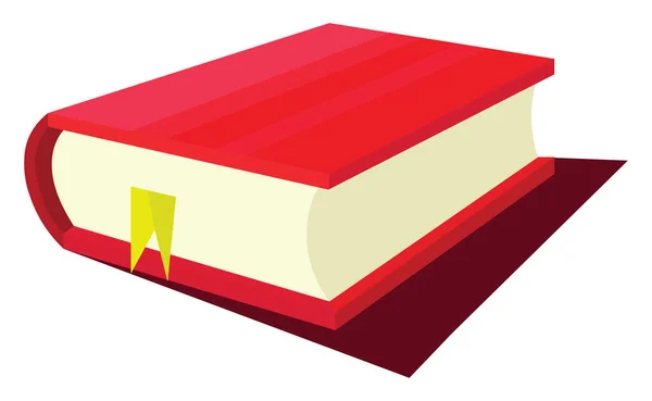 Livre rouge, illustration, vecteur sur fond blanc . — Image vectorielle