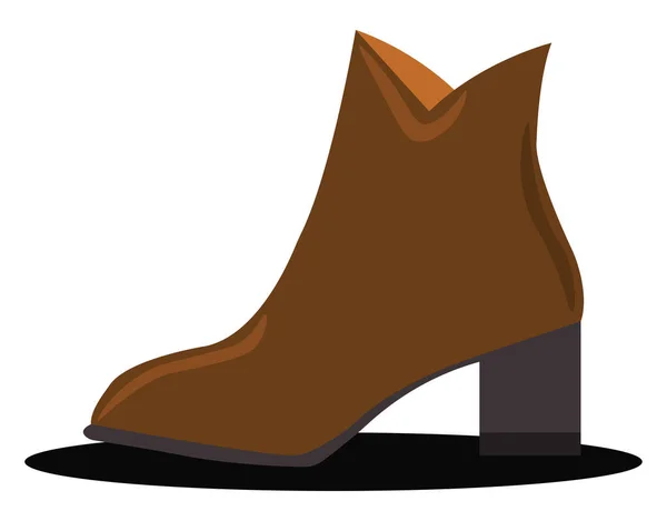 Chaussure marron, illustration, vecteur sur fond blanc . — Image vectorielle