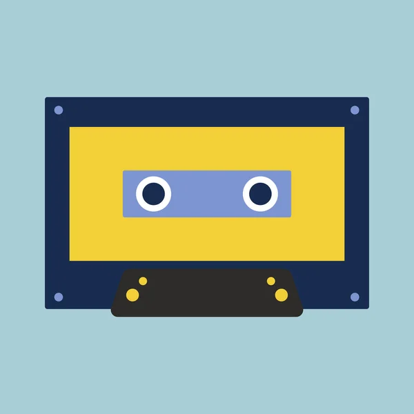 Retro cassette, illustration, vector on white background. — ストックベクタ