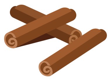 Tarçın, illüstrasyon, beyaz arkaplan üzerindeki vektör.