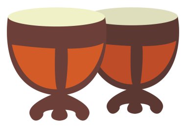 Davul, illüstrasyon, beyaz arka plan üzerinde vektör.