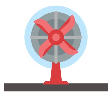 Küçük yelpaze, illüstrasyon, beyaz arkaplan vektörü.