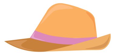 Beyaz arkaplanda şapka, illüstrasyon, vektör.