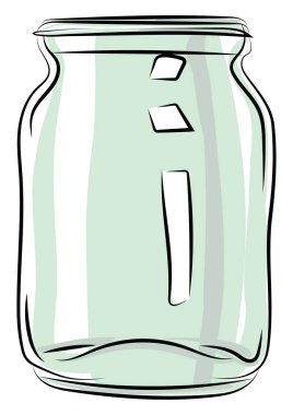 Boş kavanoz, illüstrasyon, beyaz arkaplan üzerindeki vektör.