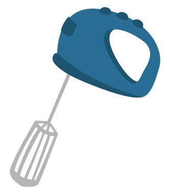 Mavi karıştırıcı, illüstrasyon, beyaz arkaplanda vektör.