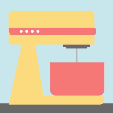 Mikser, illüstrasyon, beyaz arka plan üzerinde vektör.