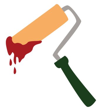 Boya fırçası, illüstrasyon, beyaz arkaplan üzerindeki vektör.