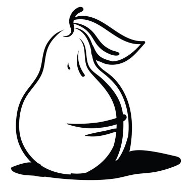 Armut çizimi, illüstrasyon, beyaz arkaplan üzerindeki vektör.