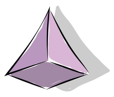 Piramit, illüstrasyon, beyaz arkaplan üzerindeki vektör.