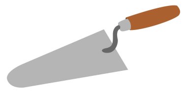 Spatula, illüstrasyon, beyaz arkaplan üzerindeki vektör.