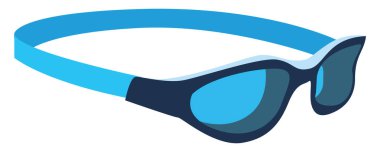 Yüzme gözlükleri, illüstrasyon, beyaz arkaplan üzerindeki vektör.