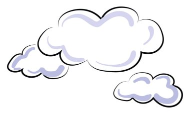 Bulutlar, illüstrasyon, beyaz arkaplan üzerindeki vektör.