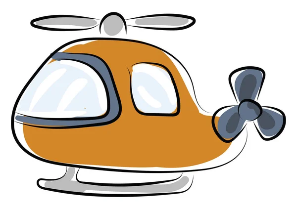 Small helicopter, illustration, vector on white background. — Stock Vector