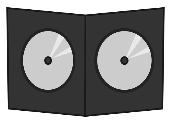 DVD disque, illustration, vecteur sur fond blanc . — Image vectorielle